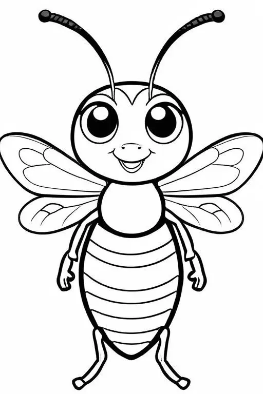 Wasp Coloring Page 97 for Kids